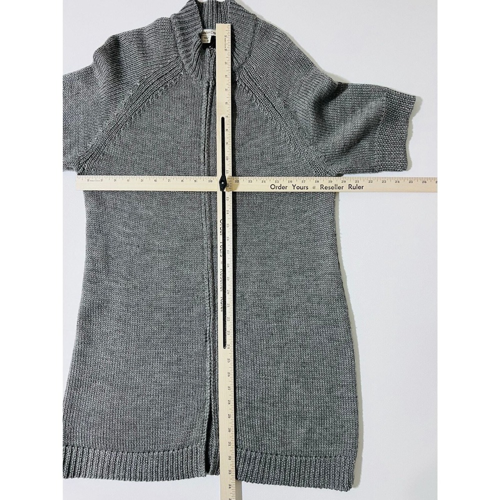 Coldwater Creek Women Sweater Large Gray Full Zip Wool Blend Lagenlook - Picture 3 of 9